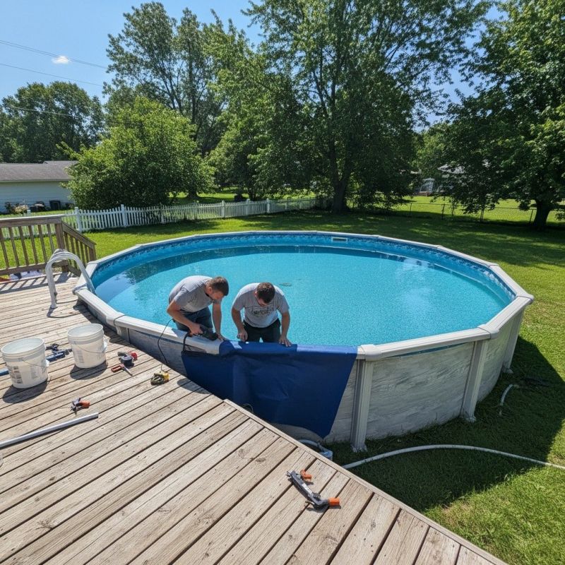 Pool Deck Fence Repair